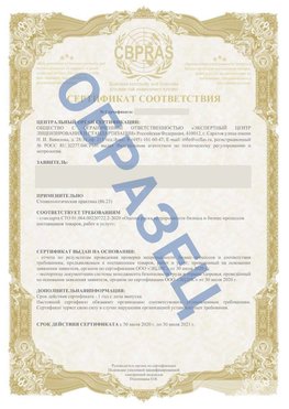 Образец Сертификат СТО 01.064.00220722.2-2020 Дубовка Сертификат СТО 01.064.00220722.2-2020 
