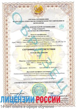 Образец сертификата соответствия Дубовка Сертификат OHSAS 18001