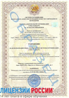 Образец разрешение Дубовка Сертификат ISO 50001